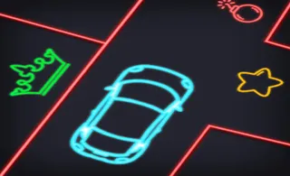 image game Neon car Puzzle