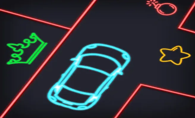 image game Neon car Puzzle