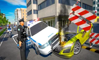 image game Police Bike Stunt Race Game
