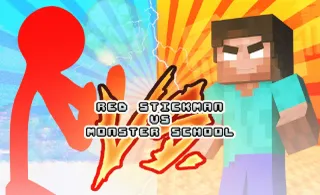 image game Red Stickman vs Monster School