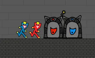 image game Red and Blue Stickman Huggy 2