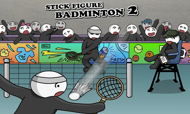 image game Stick Figure Badminton 2