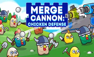 image game Merge Cannon: Chicken Defense