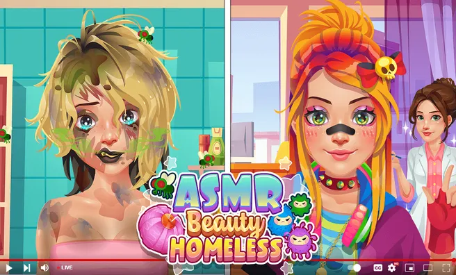 image game ASMR Beauty Homeless