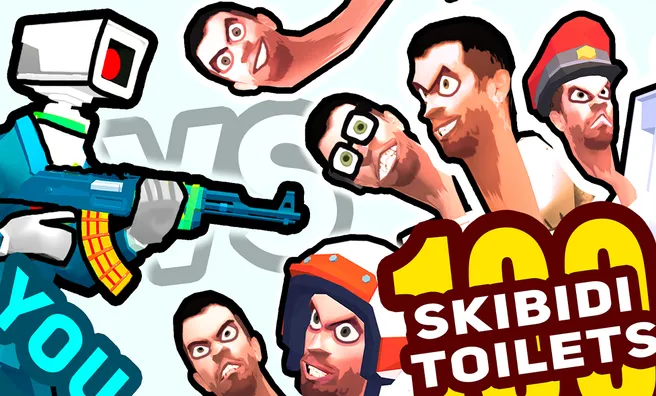 imagen del juego You vs 100 Skibidi Toilets