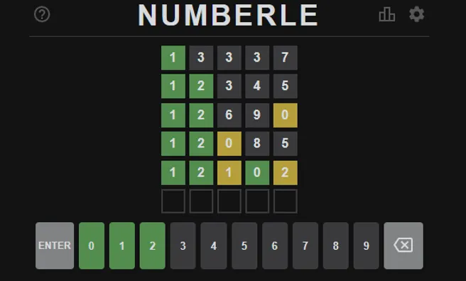 oyun resmi Numberle