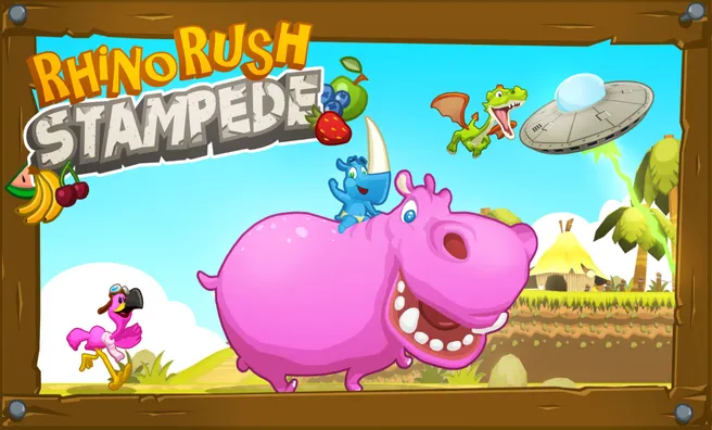 imagem do jogo Rhino Rush Stampede