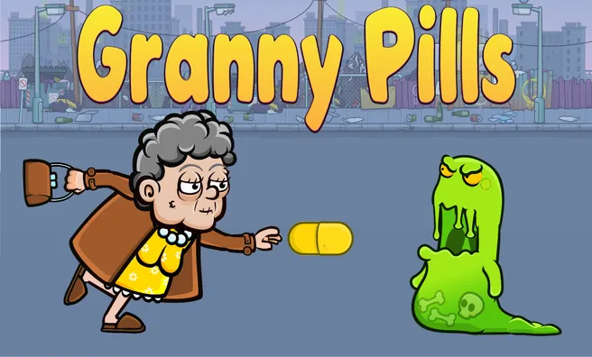 imagem do jogo Granny Pills: Defend Cactuses