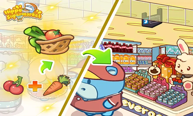 imagem do jogo Hippo Supermarket