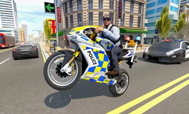imagem do jogo Police Chase Motorbike Driver