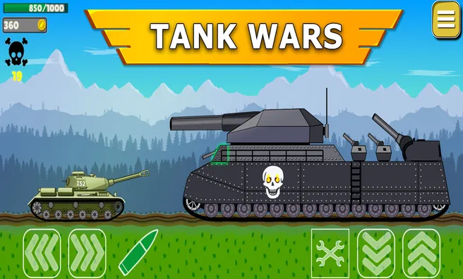Spielbild Tanks 2D: Tank Wars