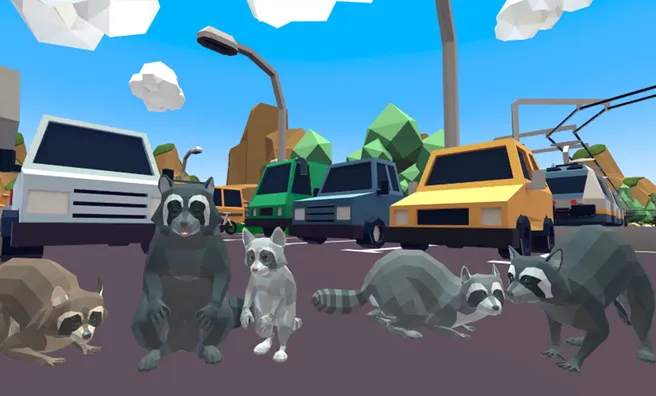 oyun resmi Raccoon Adventure: City Simulator 3D