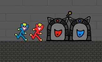 Red and Blue Stickman Huggy 2