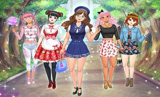image game High School Anime Dress Up